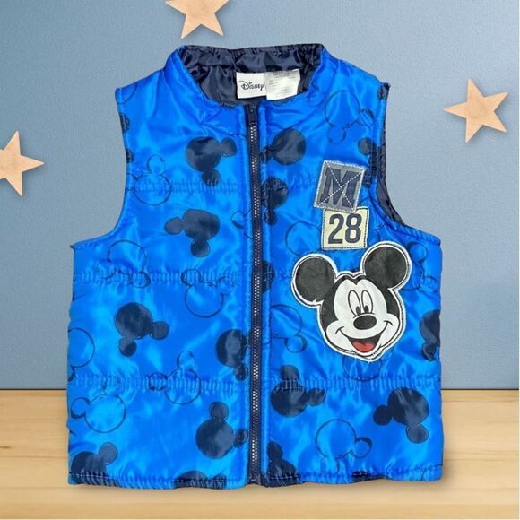 DISNEY Mickey Mouse Blue Puffer Vest - Picture 8 of 8